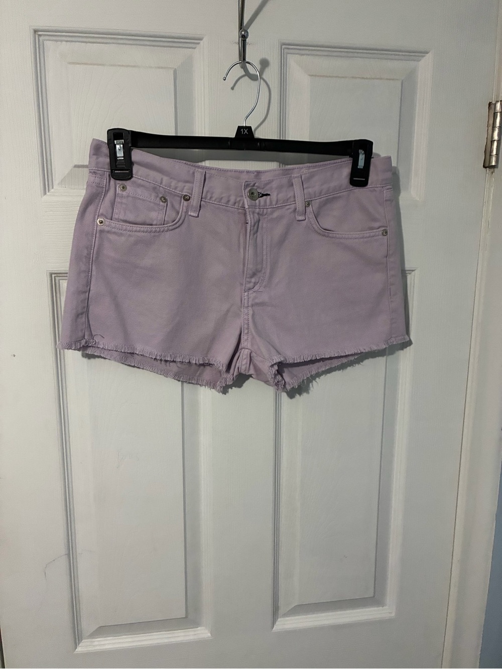 rag & bone Pastel Lavender Denim Cutoff Shorts